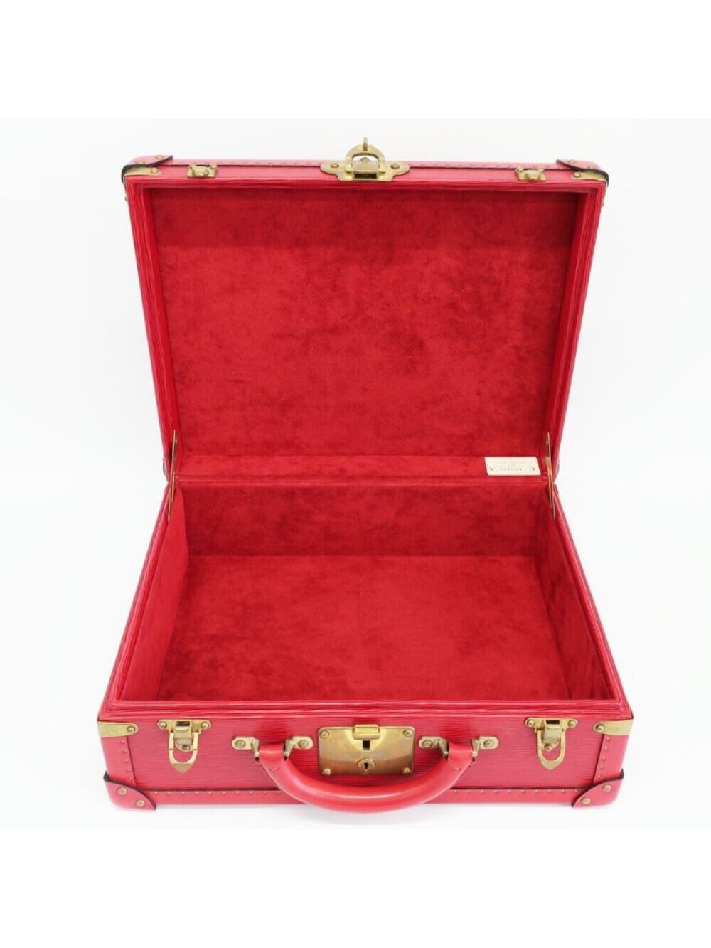 Louis Vuitton Ten Coteville 40 Trunk Case Epi Leather Red Gold Travel - Picture 5 of 10